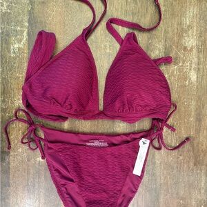 Victoria's Secret pink Ruffled Bikini Swimwear